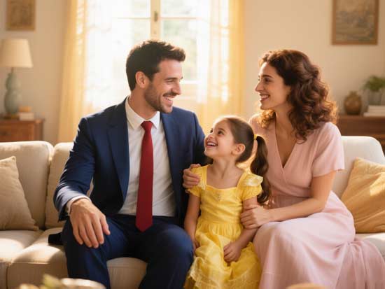 Hugo Lima y su familia